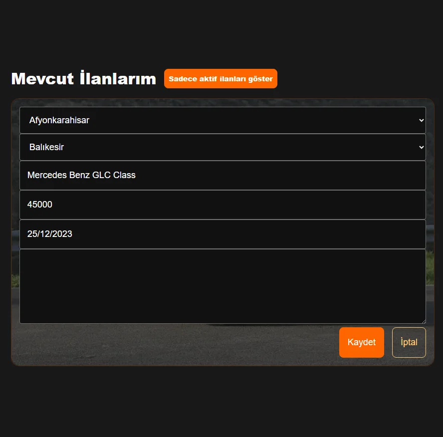 İlan yönetimi aracılığıyla ilan güncelleme görseli