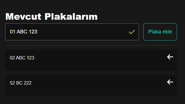 Profildeki plaka ekleme yerinin görseli